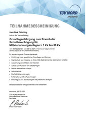 Grundlagenlehrgang zum Erwerb der Schaltberechtigung für Mittelspannungsanlagen