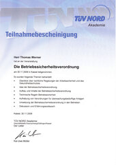 Betriebssicherheitsverordnung
